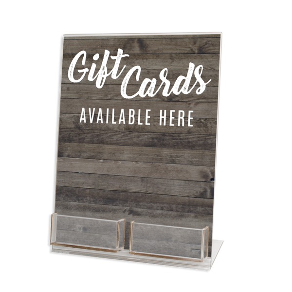 Two Gift Card Acrylic Display Stand