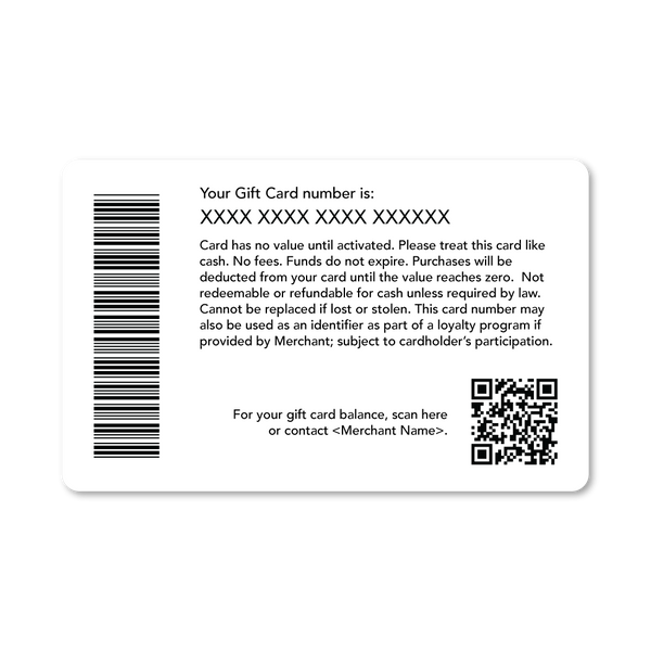 Upload your design - Gift Cards