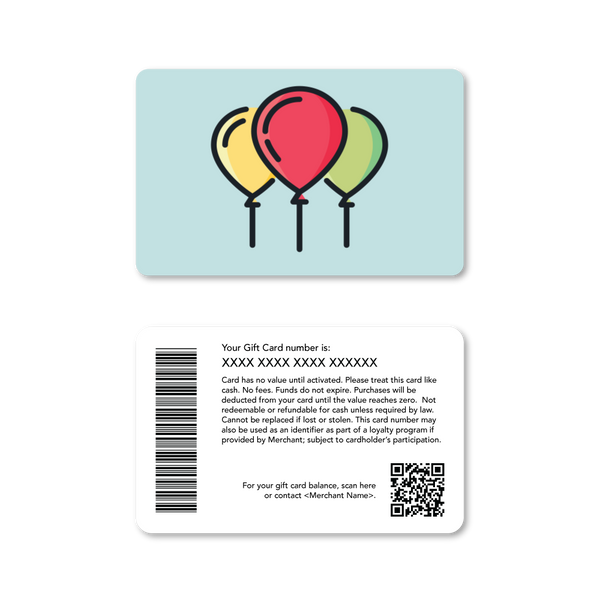 Balloon Gift Cards