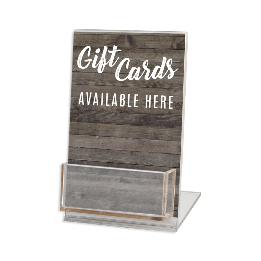 4x6 Acrylic Gift Card Display Stand Talech Gift Card Store