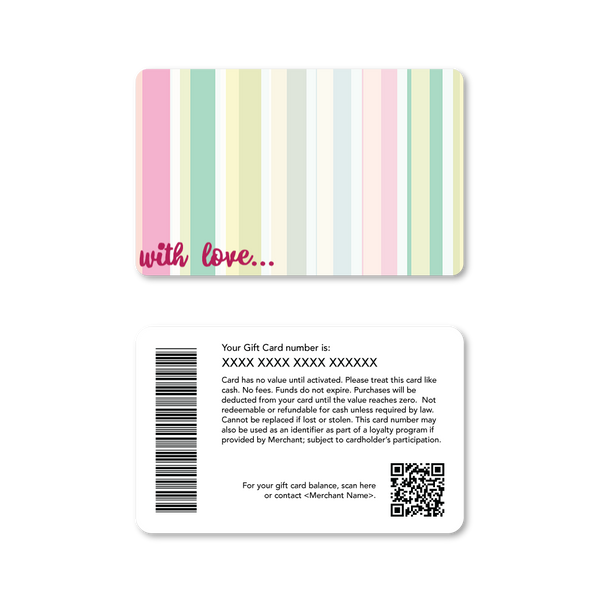 Striped Gift Cards