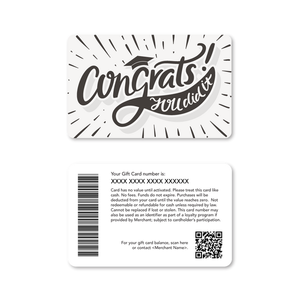 Graduation Gift Cards - Gray