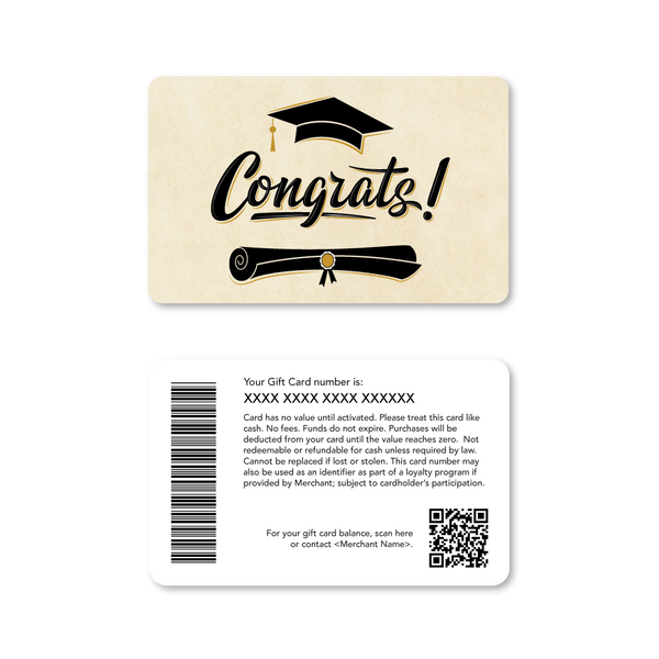 Graduation Gift Cards - Tan