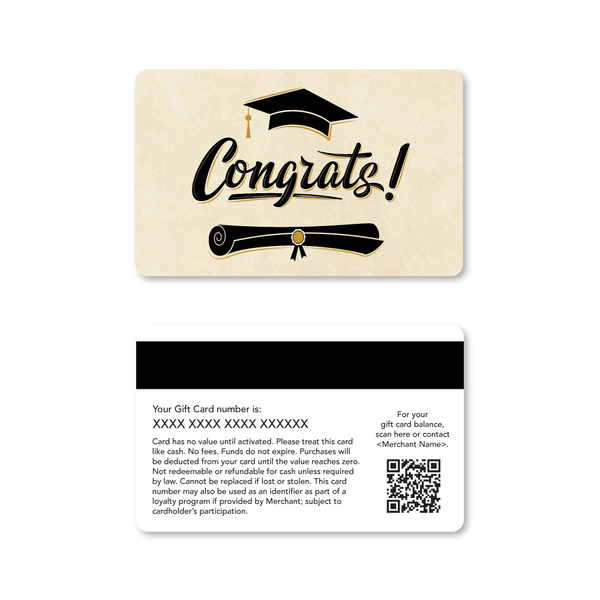 Graduation Gift Cards - Tan